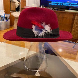 Red fedora wool